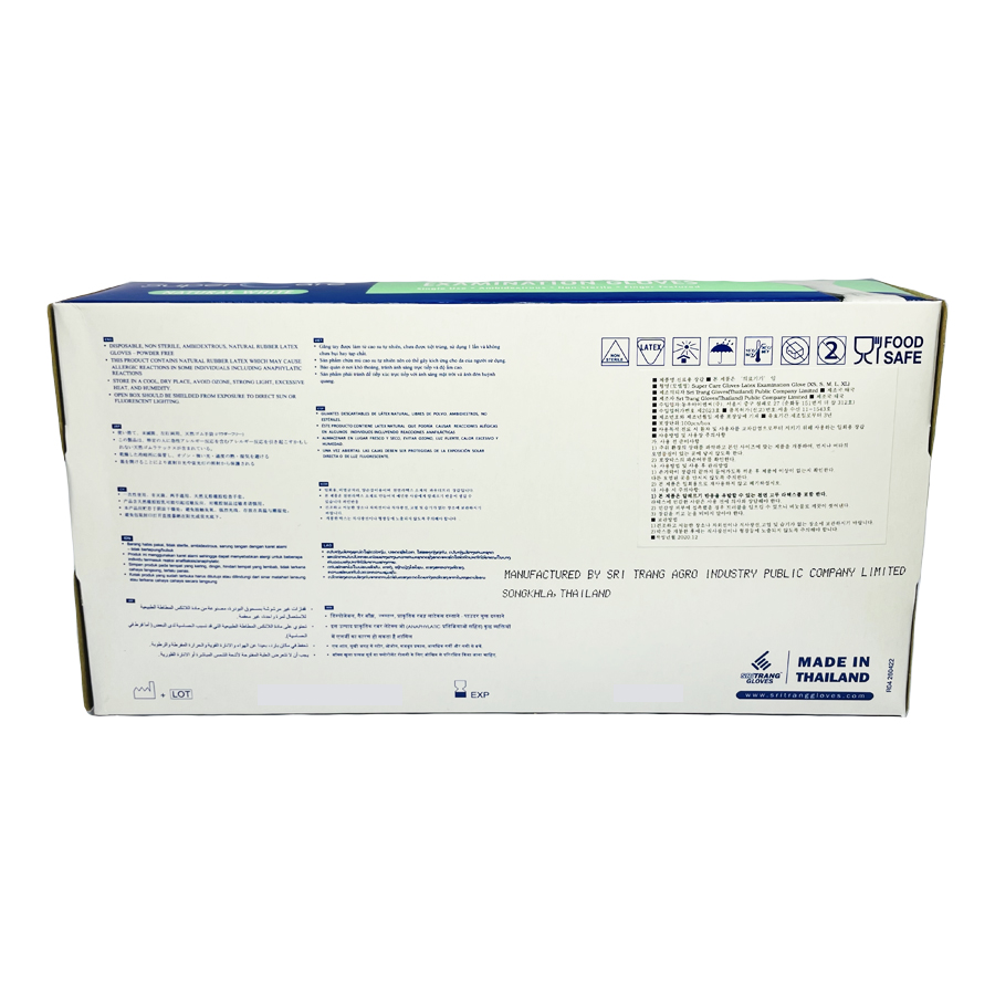 슈퍼케어 라텍스장갑 100개입 10box 1카툰